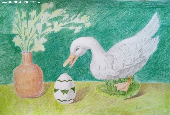 Art Studio PALETTE. Jasleen Kaur Picture.  Coloured Pencil Still Life Still Life 