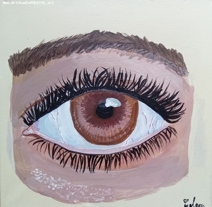 Art Studio PALETTE. Jasleen Kaur Picture.  Acrylic People Portrait 