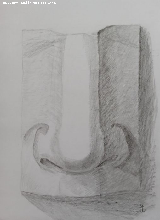 Art Studio PALETTE. Jasleen Kaur Picture.  Pencil People Plaster Cast 