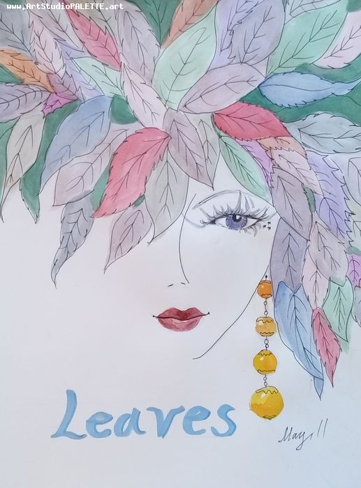 Art Studio PALETTE. May Xu Picture.  Watercolour, Ink People Portrait 