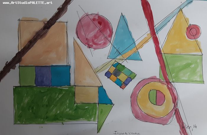 Art Studio PALETTE. Dier Shamirzaev Picture.  Watercolour, Ink Fantasy Abstract 