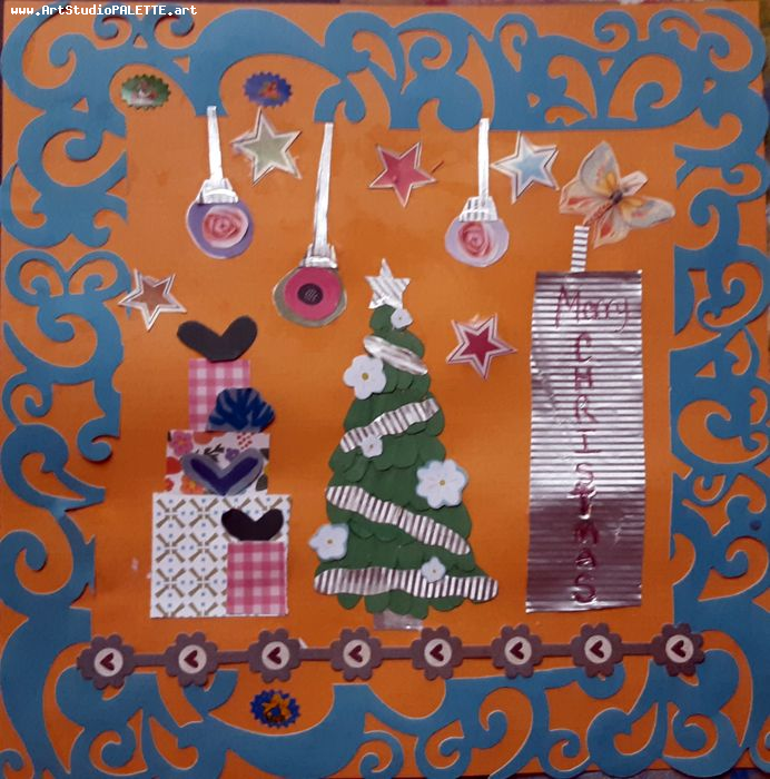 Art Studio PALETTE. Chloe Zhang Picture.  Acrylic Holidays Christmas 