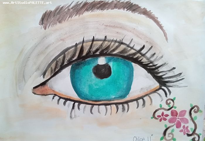 Art Studio PALETTE. Chloe Zhang Picture.  Watercolour People People 