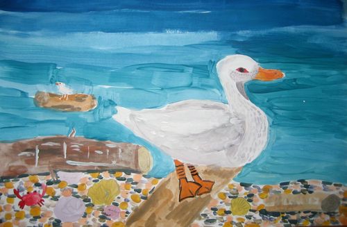 Art Studio PALETTE. Masha Pelekh Picture.   Animals Birds 