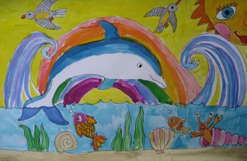 Art Studio PALETTE. Masha Pelekh Picture.   Animals Fish 