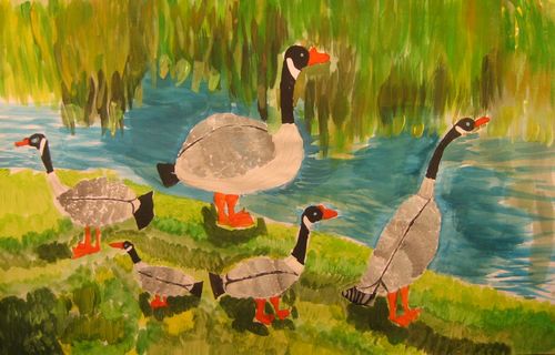 Art Studio PALETTE. Masha Pelekh Picture.   Animals Birds 