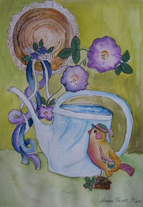 Art Studio PALETTE. Masha Pelekh Picture.  Watercolour, Ink Still Life Still Life 