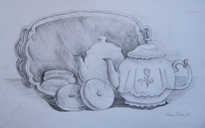 Art Studio PALETTE. Masha Pelekh Picture.  Pencil Still Life Still Life 