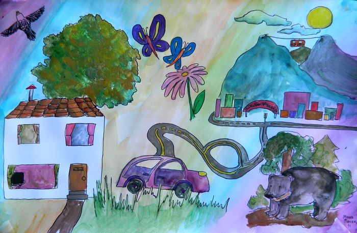 Art Studio PALETTE. Masha Pelekh Picture.  Mixed Media Holidays Summer 