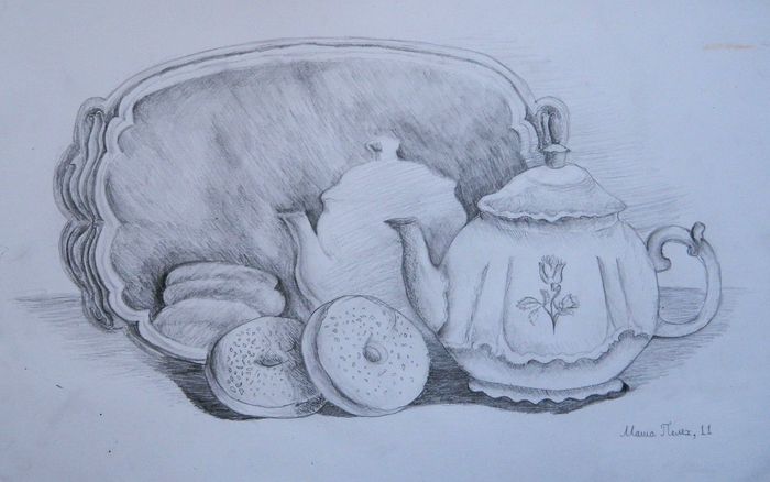 Art Studio PALETTE. Masha Pelekh Picture.  Pencil Still Life Still Life 