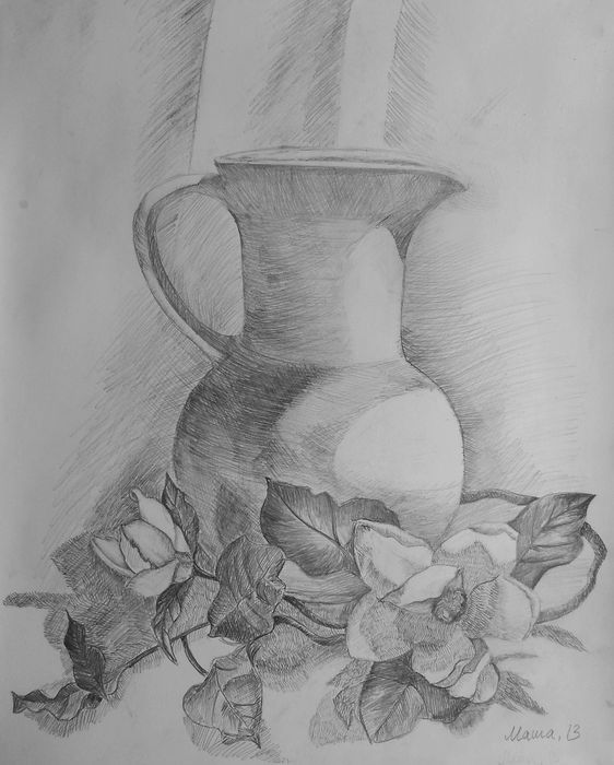 Art Studio PALETTE. Masha Pelekh Picture.  Pencil Still Life Still Life 