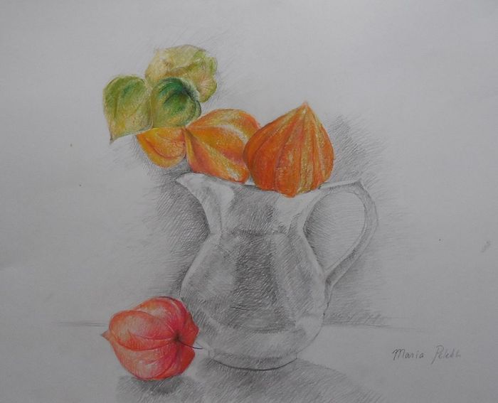Art Studio PALETTE. Masha Pelekh Picture.  Coloured Pencil Still Life Still Life 