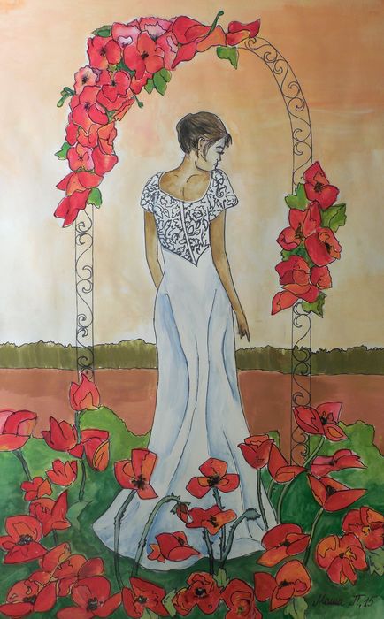 Art Studio PALETTE. Masha Pelekh Picture.  Tempera Design Clothes 