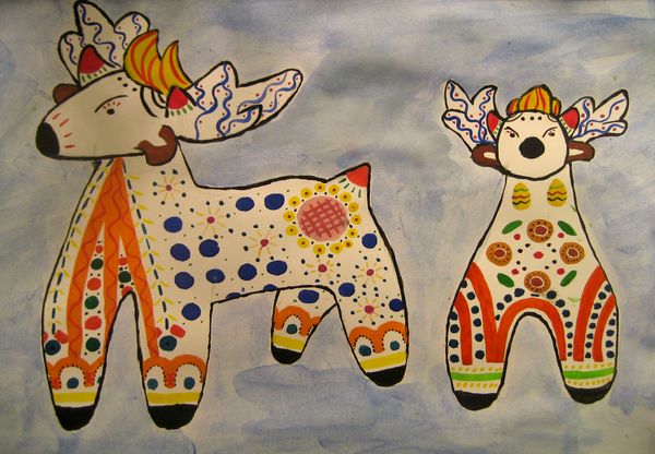 Art Studio PALETTE. Anika Tungusova Picture.  Tempera Dec. Art Toys 