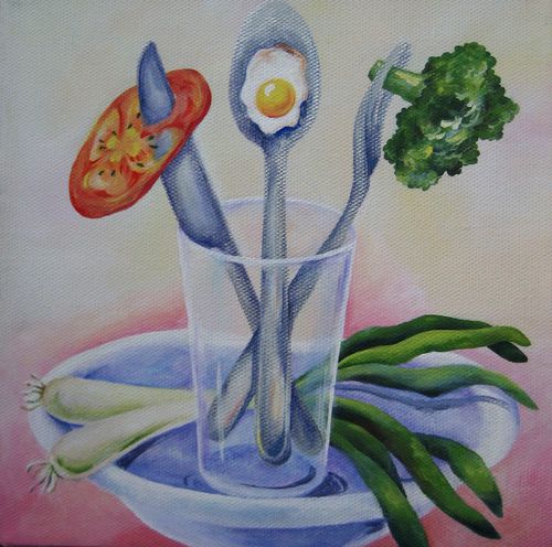 Art Studio PALETTE. Michelle Tseng Picture. Canvas Acrylic Fantasy Imagenation 