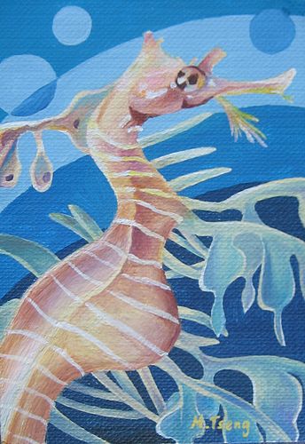 Art Studio PALETTE. Michelle Tseng Picture. Canvas Acrylic Animals Fish 