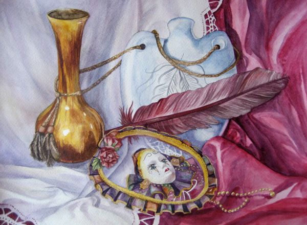 Art Studio PALETTE. Michelle Tseng Picture. Fine Art Paper Watercolour Still Life Still Life 