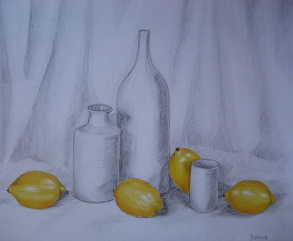 Art Studio PALETTE. Xenia Chiru Picture.  Coloured Pencil Still Life Still Life 
