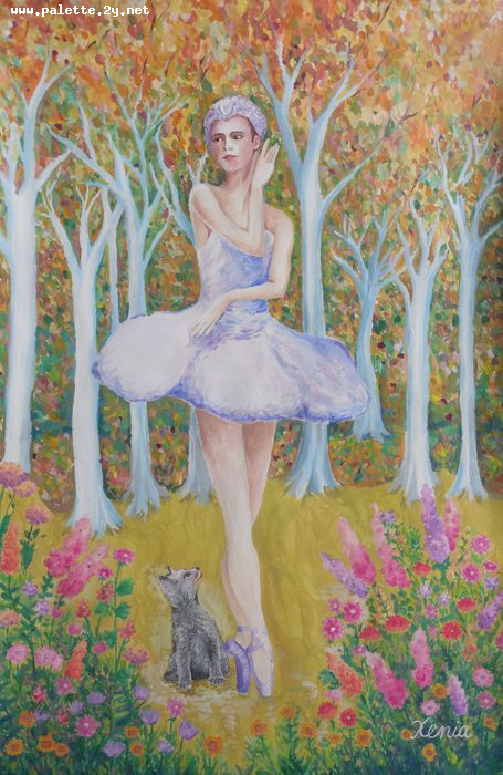 Art Studio PALETTE. Xenia Chiru Picture.  Tempera People Activities 