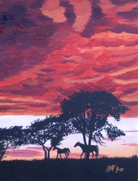 Art Studio PALETTE. Olga Maltseva Picture. Canvas Acrylic Landscape Nature 