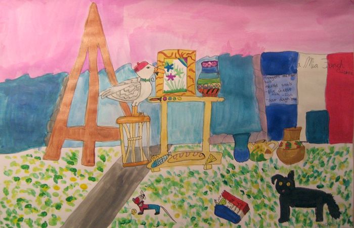 Art Studio PALETTE. Aanchal Singha Picture.  Marker, Tempera Design Studio 