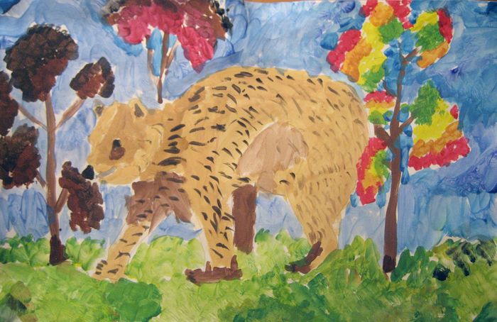 Art Studio PALETTE. Joshua Lukose Picture.  Tempera Animals Mix 