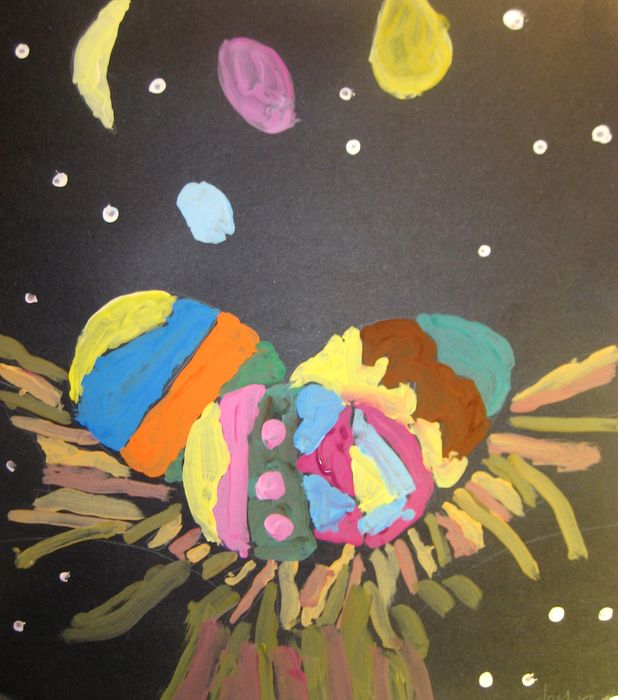 Art Studio PALETTE. Joshua Lukose Picture.  Tempera Holidays Easter 