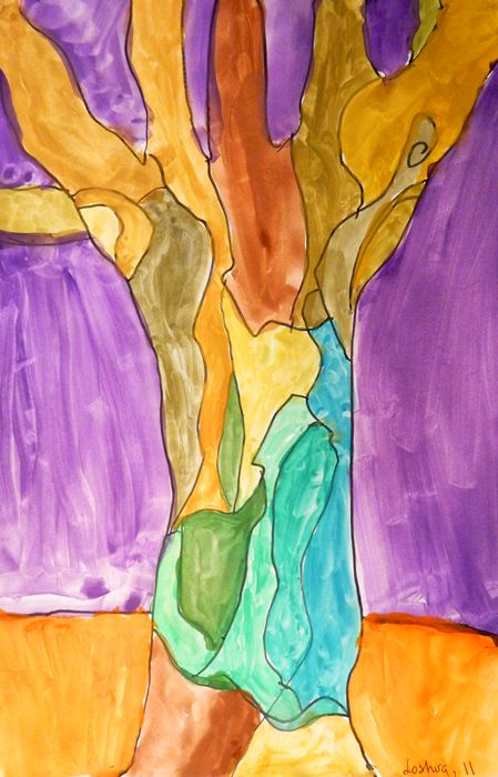 Art Studio PALETTE. Joshua Lukose Picture.  Watercolour, Ink Fantasy Trees 