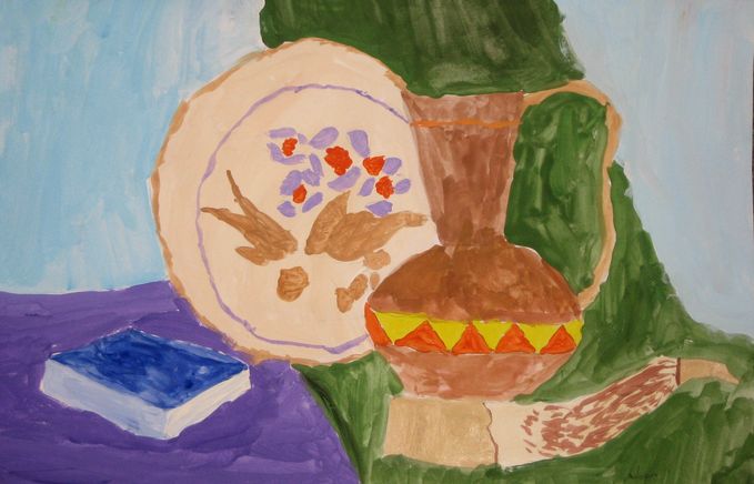 Art Studio PALETTE. Joshua Lukose Picture.  Tempera Still Life Still Life 