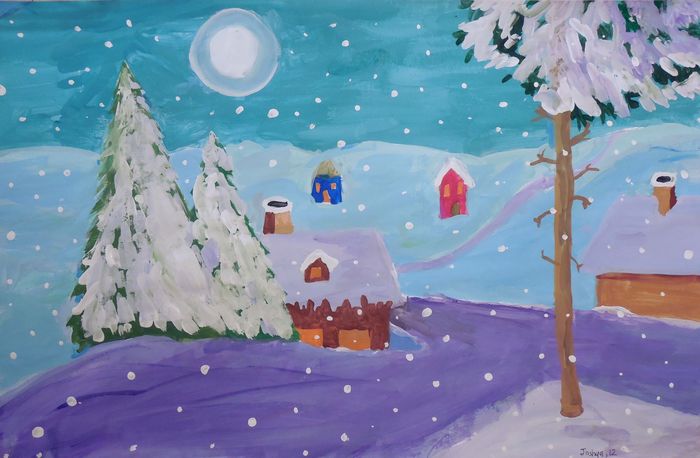 Art Studio PALETTE. Joshua Lukose Picture.   Landscape Winter 