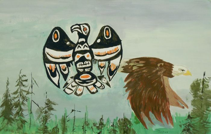 Art Studio PALETTE. Joshua Lukose Picture.  Tempera Inspired by Indian Art 