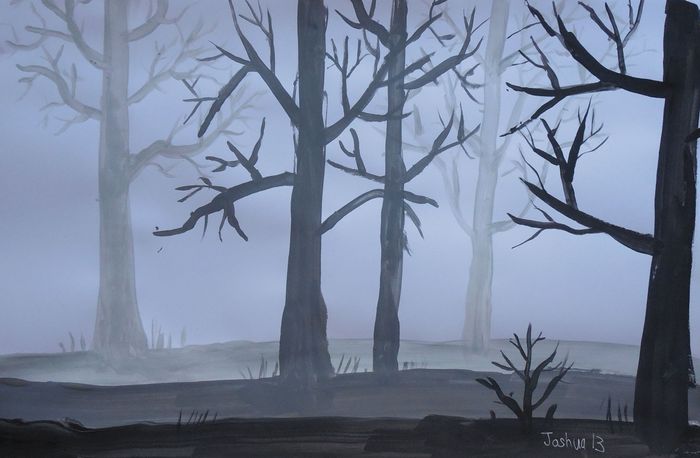 Art Studio PALETTE. Joshua Lukose Picture.   Landscape Trees 