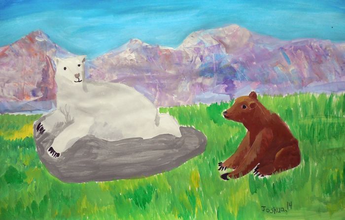 Art Studio PALETTE. Joshua Lukose Picture.  Tempera Animals Mix 