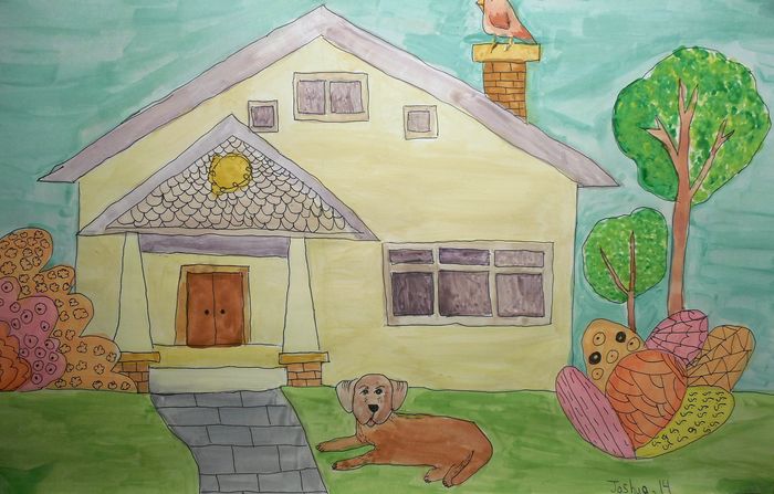 Art Studio PALETTE. Joshua Lukose Picture.   Landscape Houses 