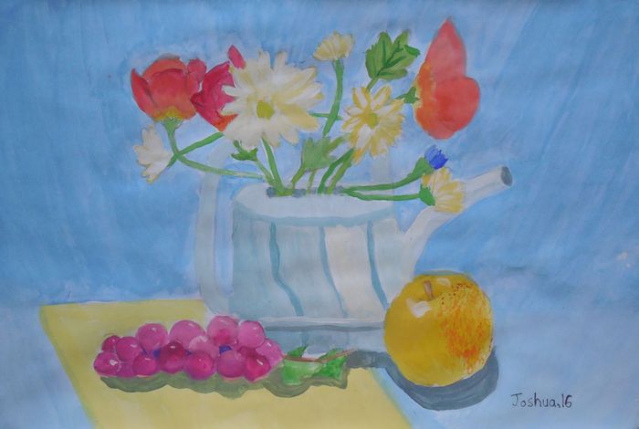 Art Studio PALETTE. Joshua Lukose Picture.  Tempera Still Life Still Life 