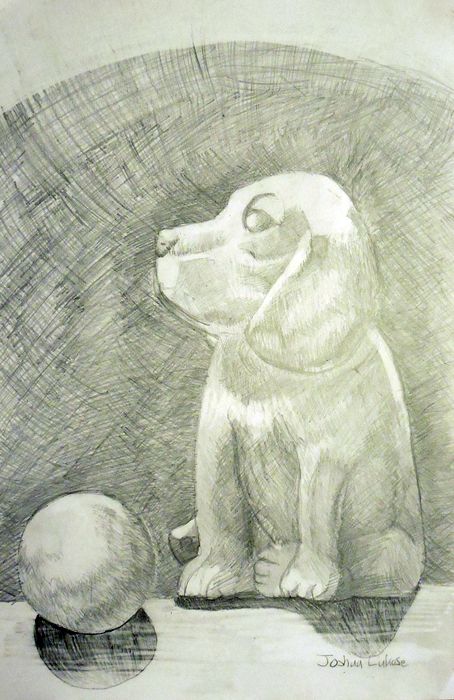 Art Studio PALETTE. Joshua Lukose Picture.  Pencil Animals Dogs 
