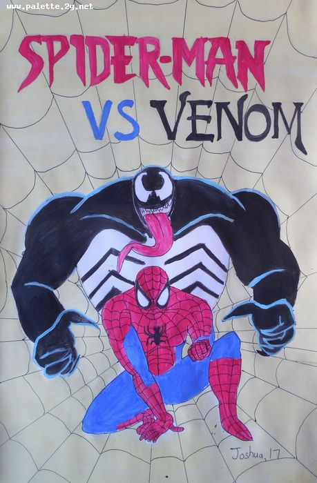 Art Studio PALETTE. Joshua Lukose Picture.  Marker, Tempera Fantasy Imagenation 