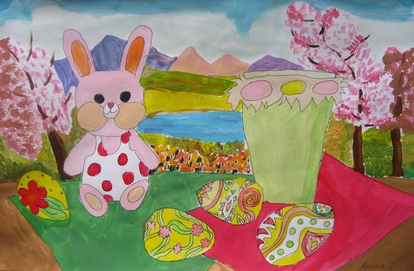 Art Studio PALETTE. Arina Guzhel Picture.   Holidays Easter 