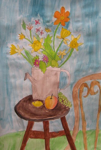 Art Studio PALETTE. Arina Guzhel Picture.   Inspired by Matisse 