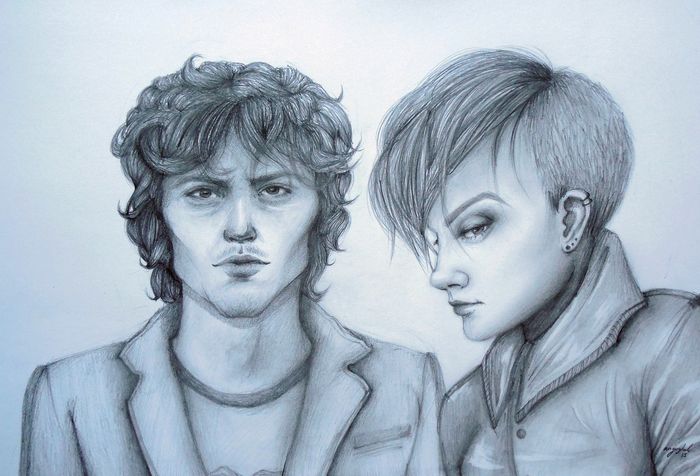 Art Studio PALETTE. Arina Guzhel Picture.  Pencil People Portrait 