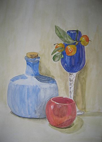 Art Studio PALETTE. Chiew Tan Picture.  Tempera Still Life Still Life 