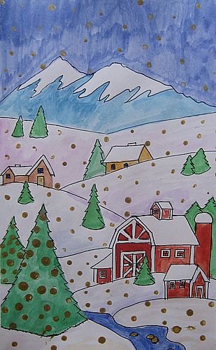 Art Studio PALETTE. Tony Cai Picture. Greeting Card  Holidays Christmas 