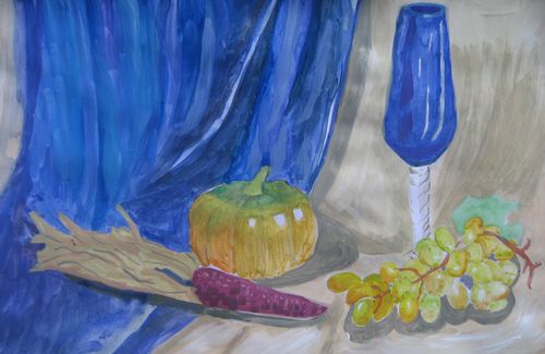 Art Studio PALETTE. Tony Cai Picture.  Tempera Still Life Still Life 