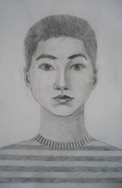 Art Studio PALETTE. Tony Cai Picture.  Pencil People Selfportrait 