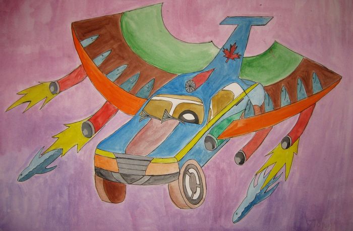 Art Studio PALETTE. Tony Cai Picture.  Watercolour, Ink Design Transport 