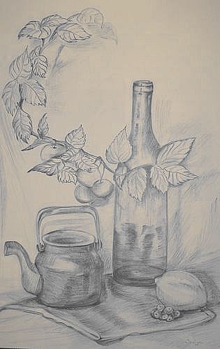 Art Studio PALETTE. Jacelyn Leo Picture.  Pencil   