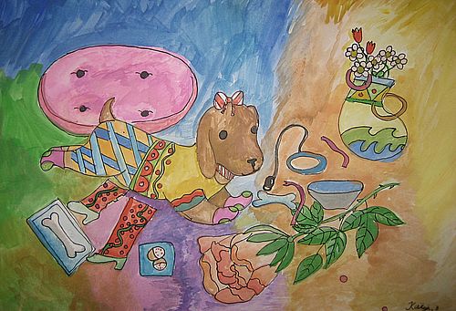 Art Studio PALETTE. Katya Silina Picture.  Watercolour, Ink   