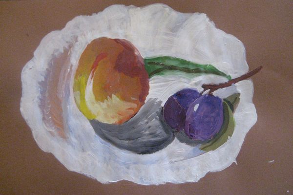 Art Studio PALETTE. Katya Silina Picture. Cardboard Tempera   