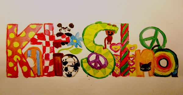 Art Studio PALETTE. Katya Silina Picture.  Tempera Design Selfname 