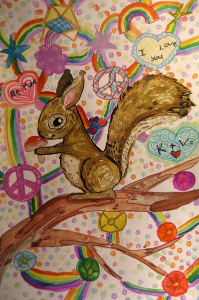 Art Studio PALETTE. Katya Silina Picture. Greeting Card Mixed Media Fantasy Imagenation 